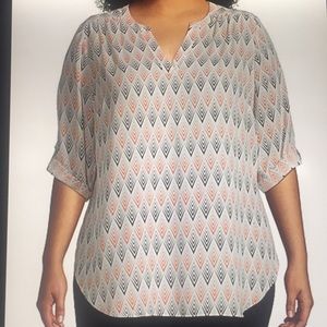 Worthington Woman Plus Blouse 3/4 sleeve